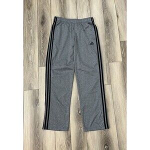 Adidas Gray/Black 3 Stripe Straight Leg Athletic Sweatpants Mens Size Medium